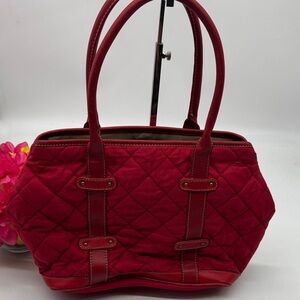 J. Crew Elegant Red Quilted Women's Handbag MCB8924S